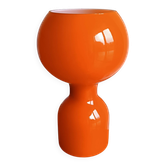 Lampe champignon Space Age en verre opalin orange 1970