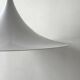Grande suspension en métal blanc tulipe