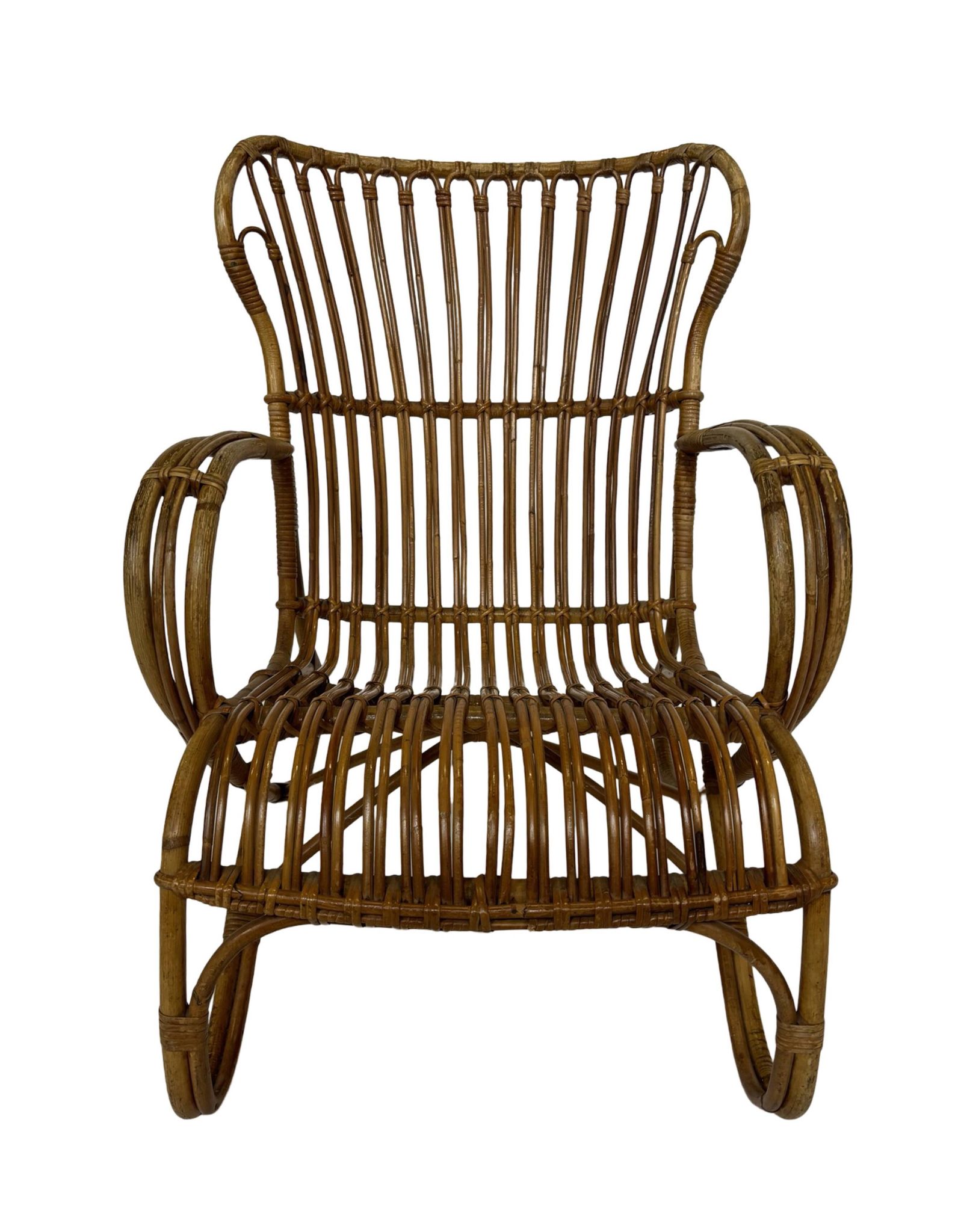 Set of two Belse 8 model Rattan chairs by Dirk van Sliedregt Rohe Noordwolde 1960