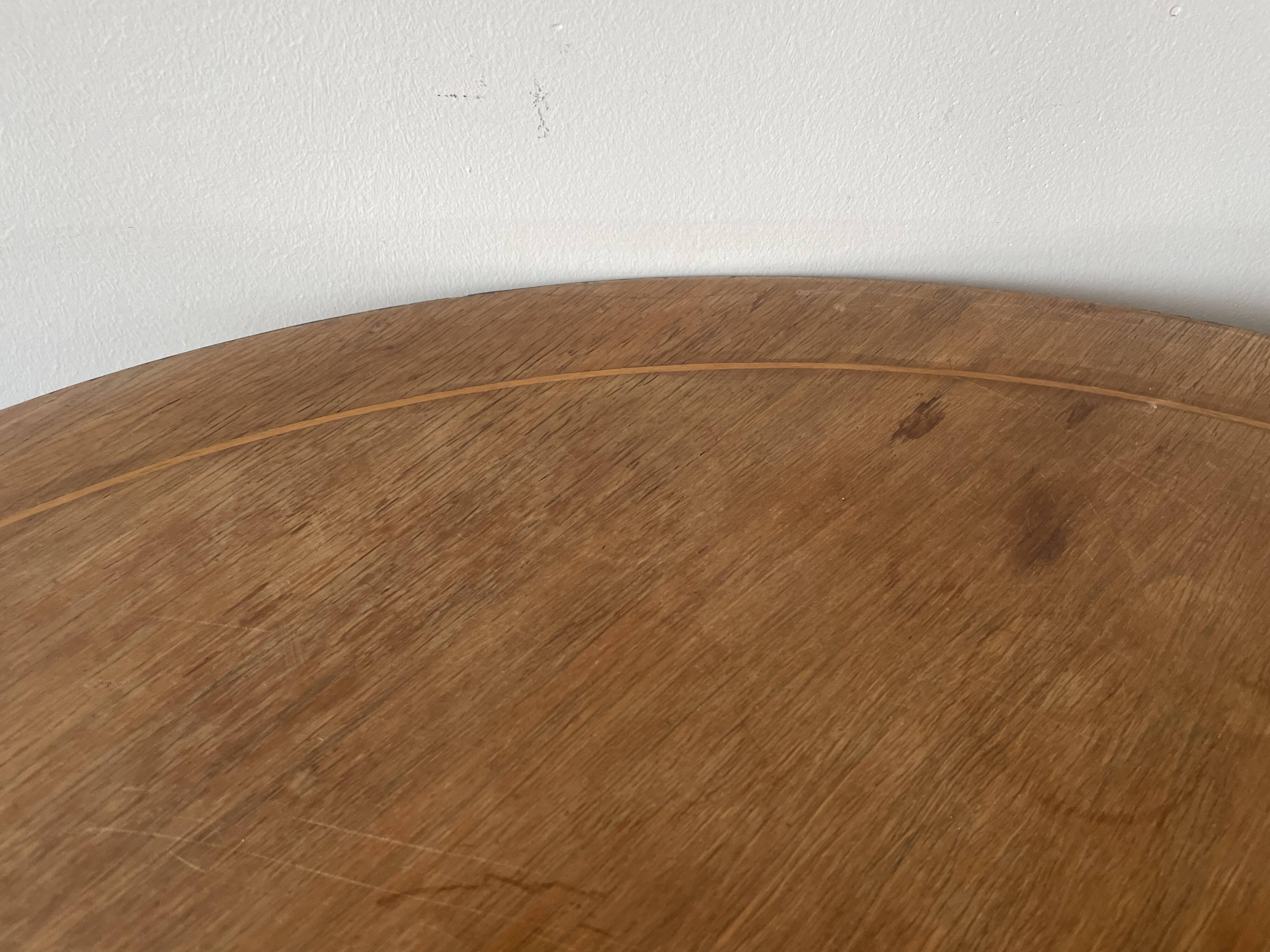 Old round side table