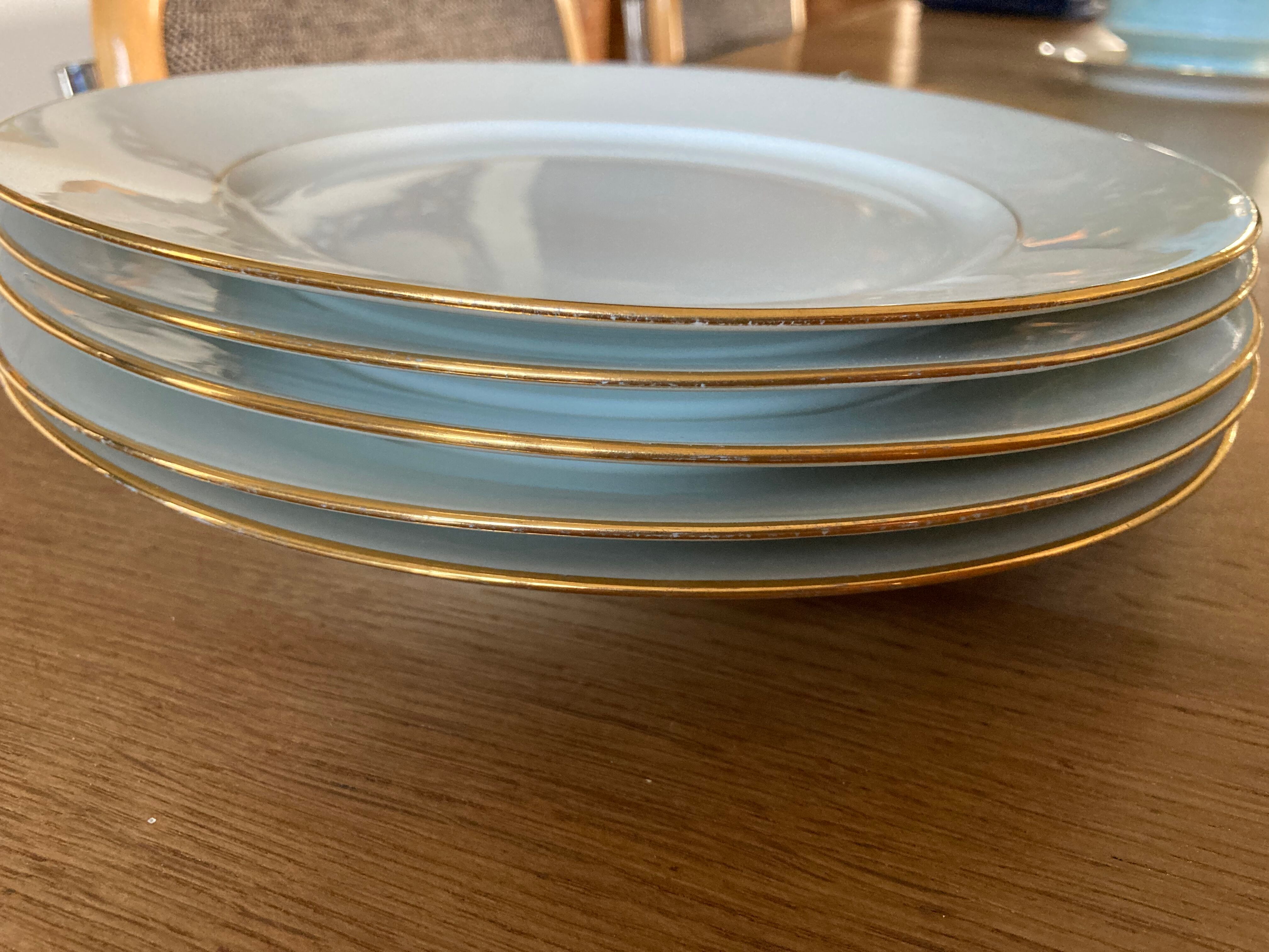 White Limoges plates