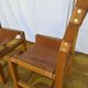 Set of 4 chairs Maison Regain in leather and solid elm.