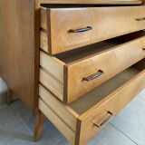Oak chest of drawers from the scandinavian 60s
