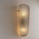 Elegant Mid-Century “Graniglia” Rhombus Murano Glass Wall Sconces, Set of 2