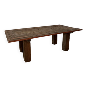 Table basse plateau porte - teck