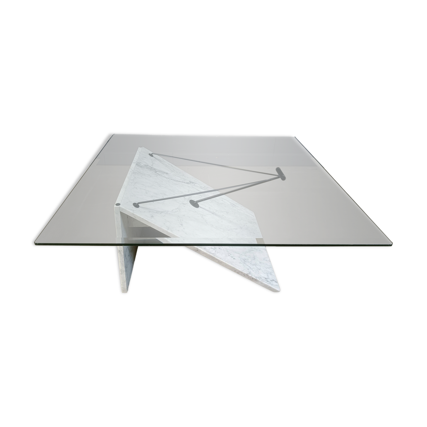 Postmodern italian marble coffee table, 1980s