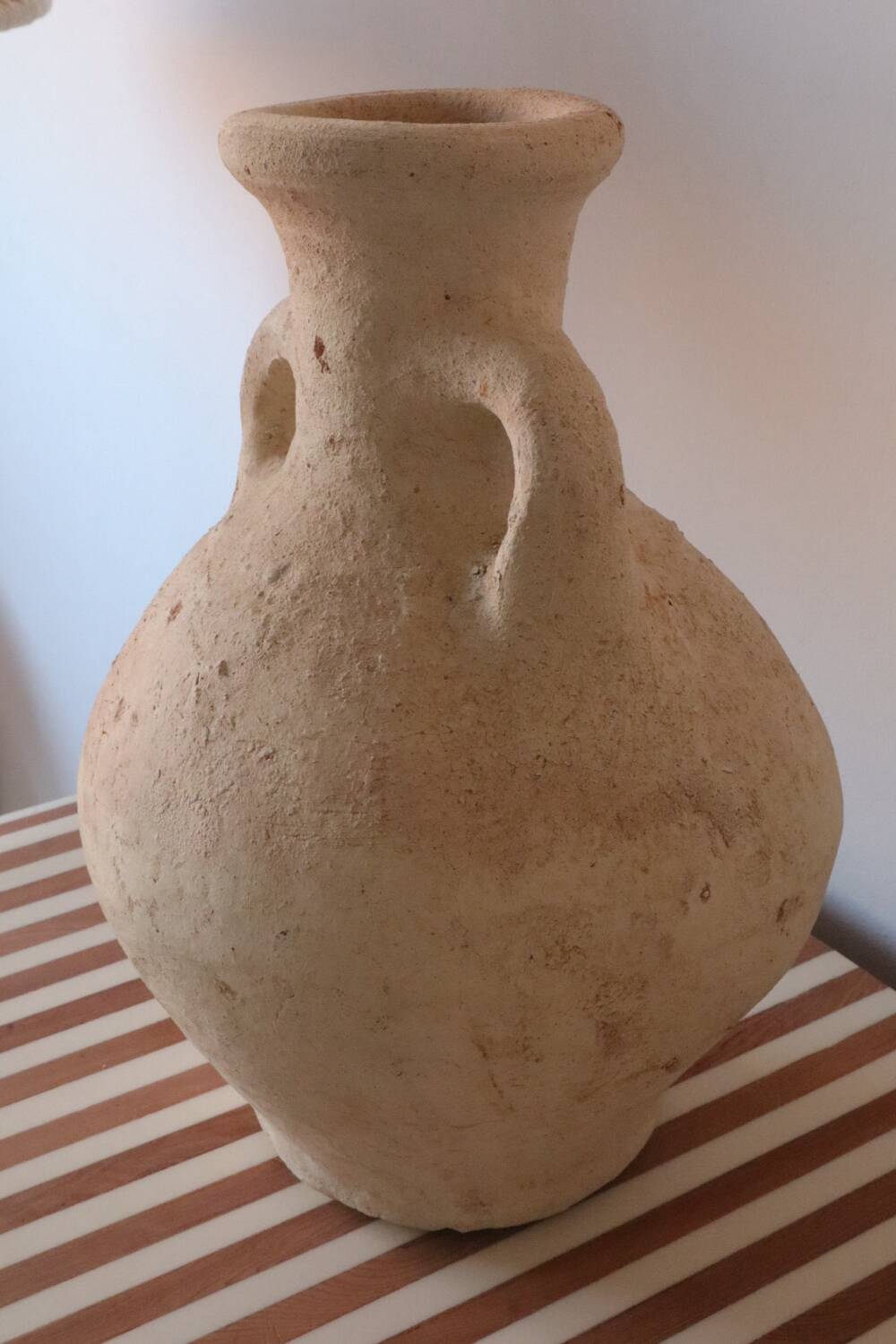 Raw wabi-sabi tamegroute amphora vase