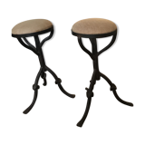 Pair of outsized stool