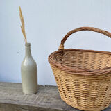 Old woven wicker basket