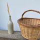 Old woven wicker basket