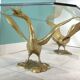 Coffee table swans hollywood regency swan brass design 1960