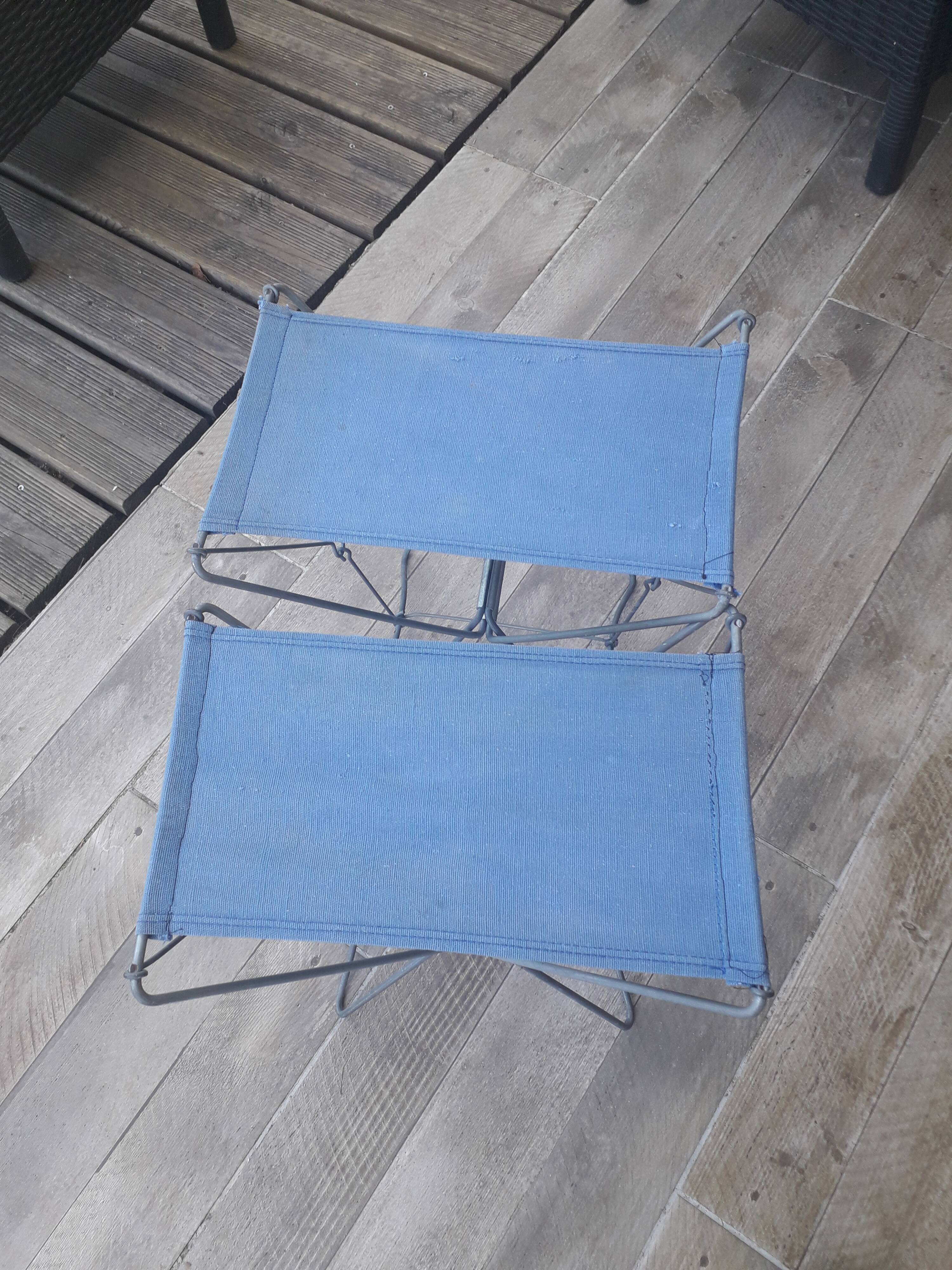 Tabouret pliant pêche ou camping. Années 60