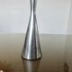 Series of 3 Scandinavian "diabolo" candlesticks in aluminum 1970