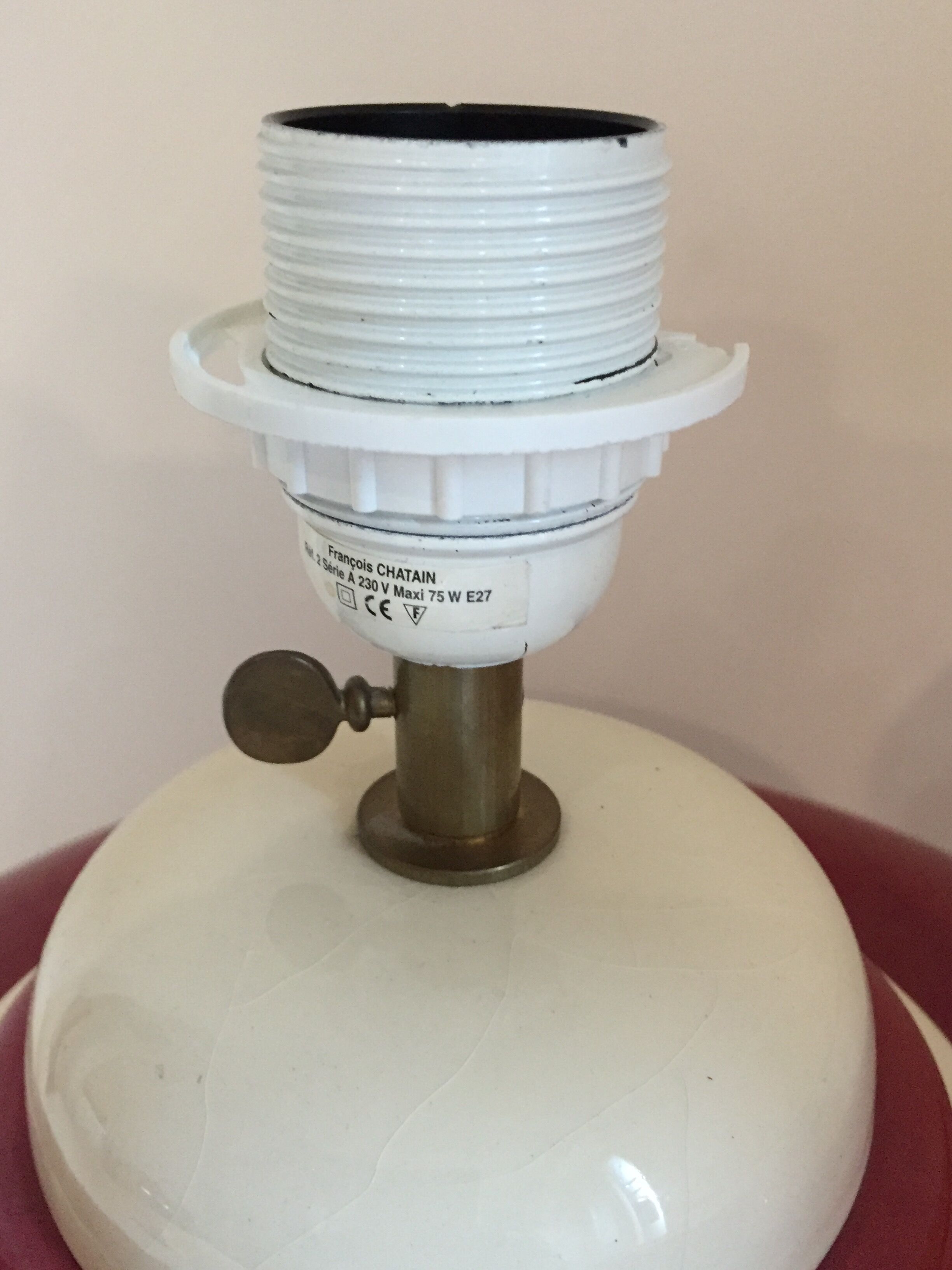 Ceramic table lamp, François Châtain France 1980s