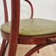 Vintage Bentwood Dining Chair: Red Thonet B9 Style, Leather Seat