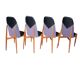 Rare dining chairs by Miroslav Navratil, made in former Czechoslovakia, 1960s, set of 4