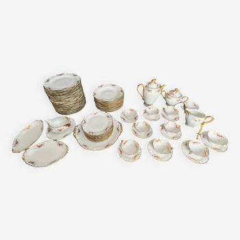 Tableware, 80-piece Limoges Dartigeas porcelain service circa 1950