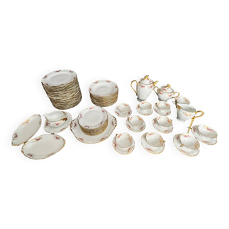 Tableware, 80-piece Limoges Dartigeas porcelain service circa 1950