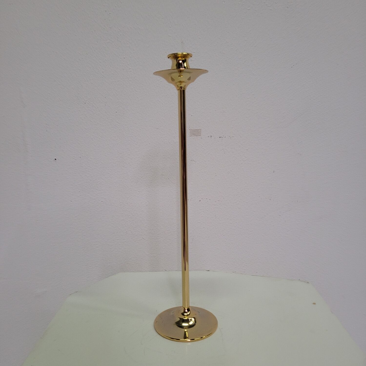 Large vintage brass candle holder from the 60s