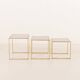 Set of three brass nesting tables in the style of Romeo Rega, Italy, 1970s