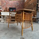 60s rattan desk