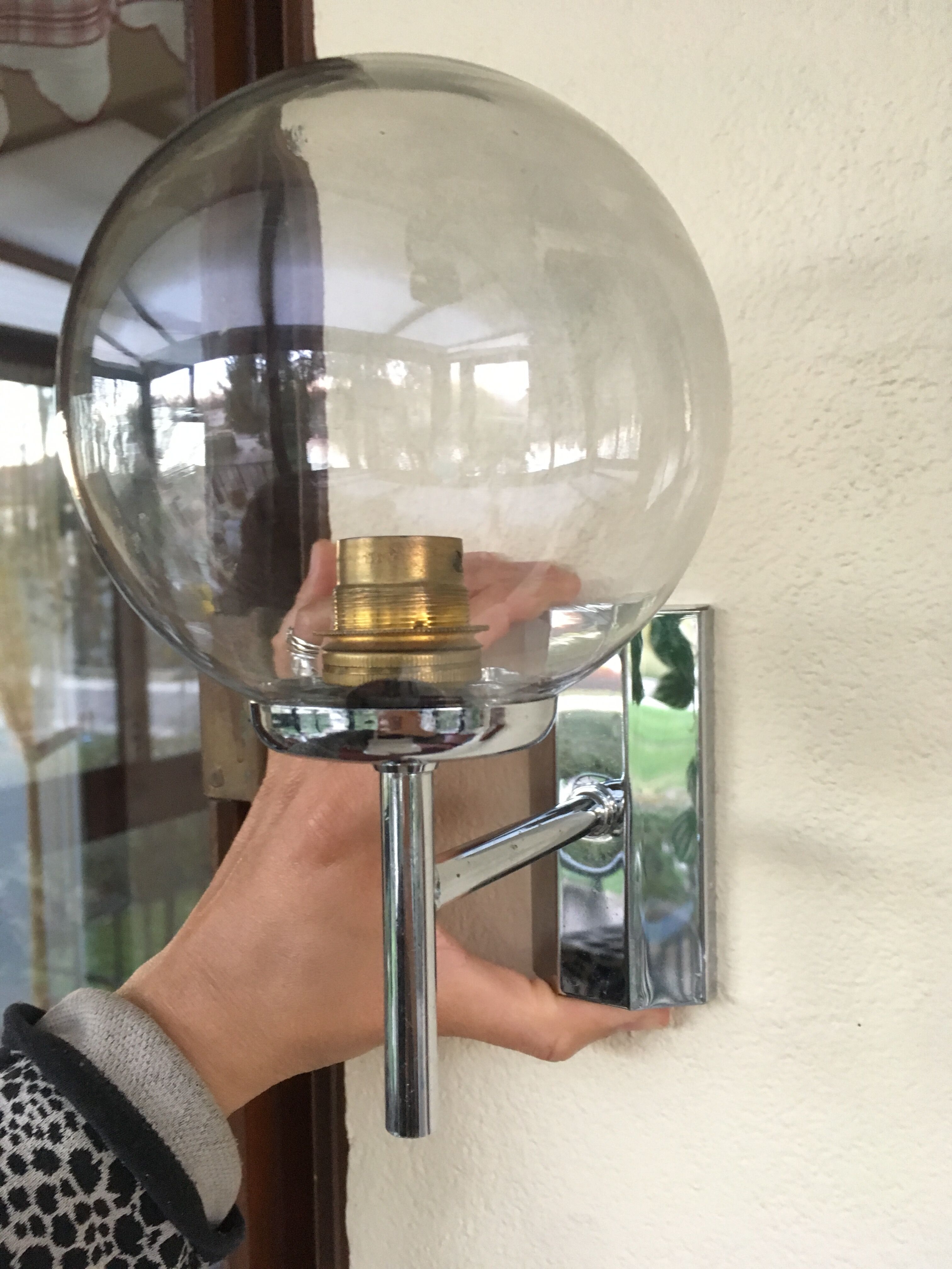 Globe vintage wall light