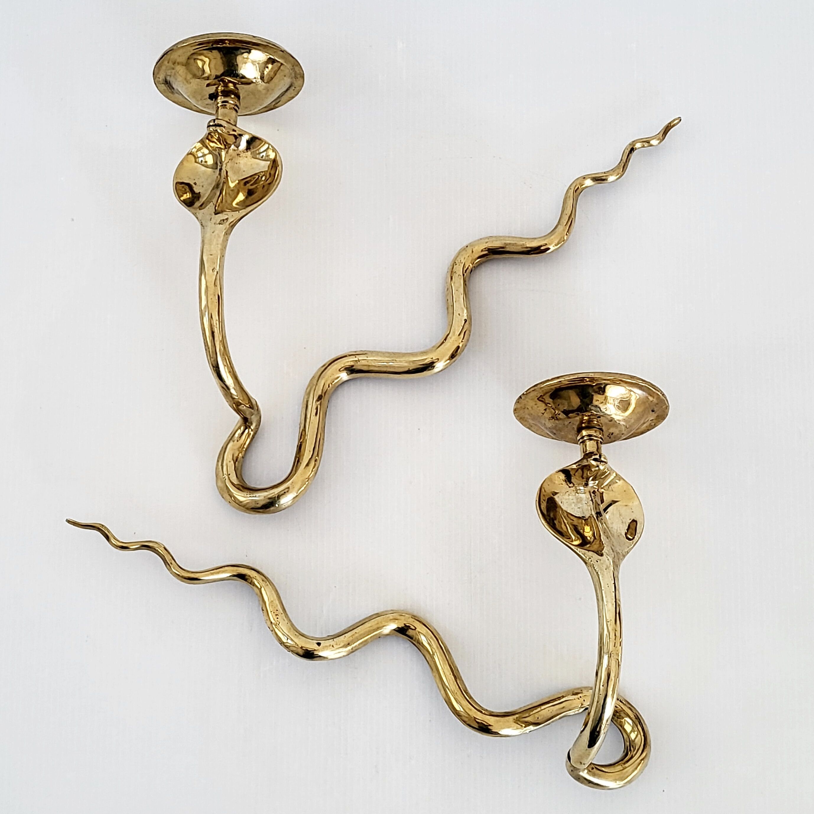 Ensemble de bougeoirs muraux vintage 1970