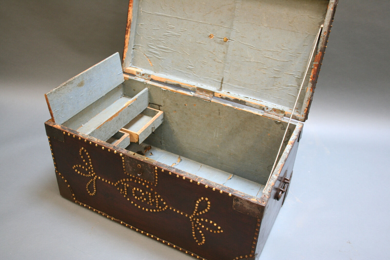 19th century studded chest
