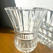 Clear crystal vase Val Saint Lambert