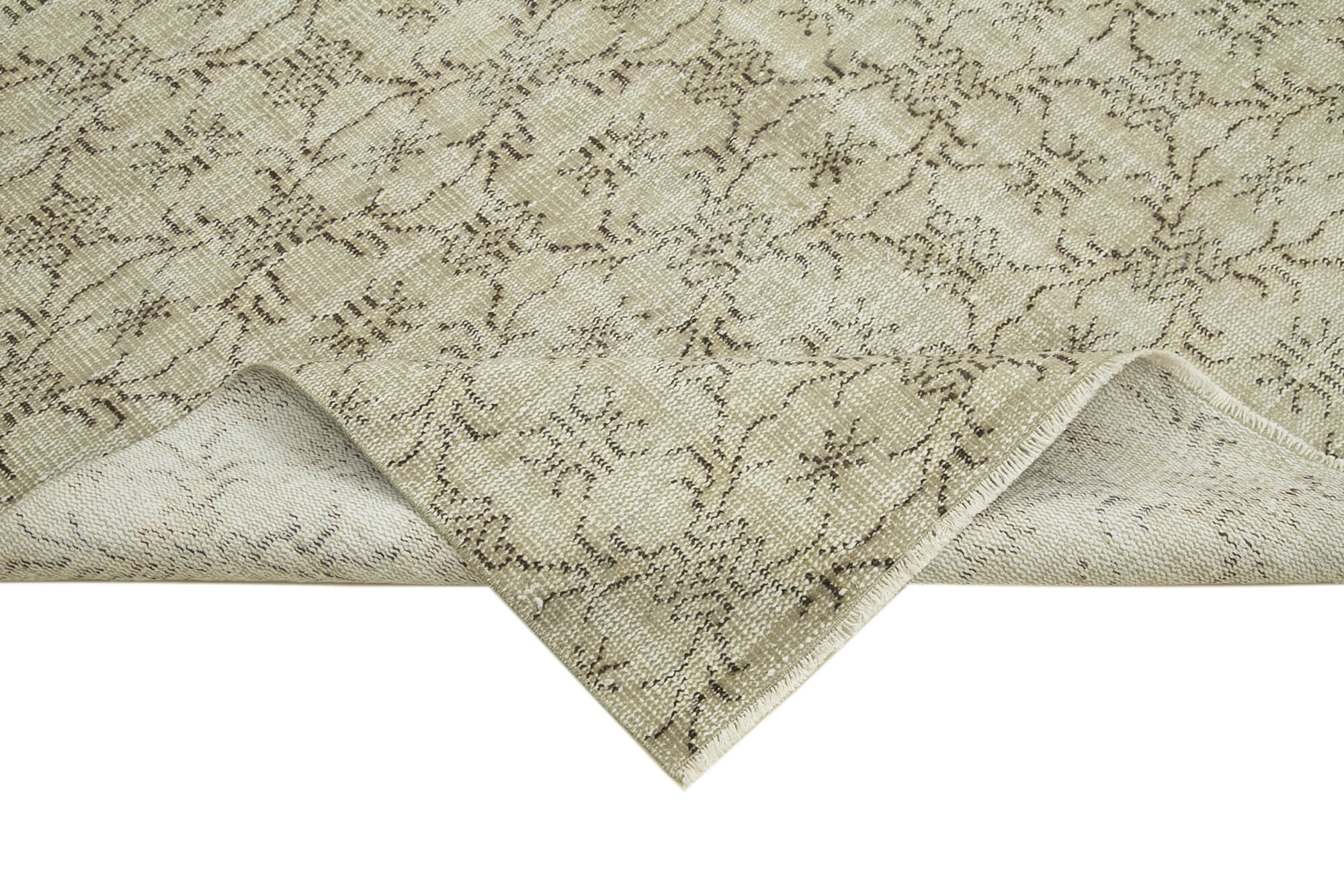 Handmade Decorative Oriental Beige Carpet 160 cm x 225 cm - 38916