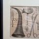 Antique Print Engraving 19th Century Framed Medical Instruments engraving Lorenzo