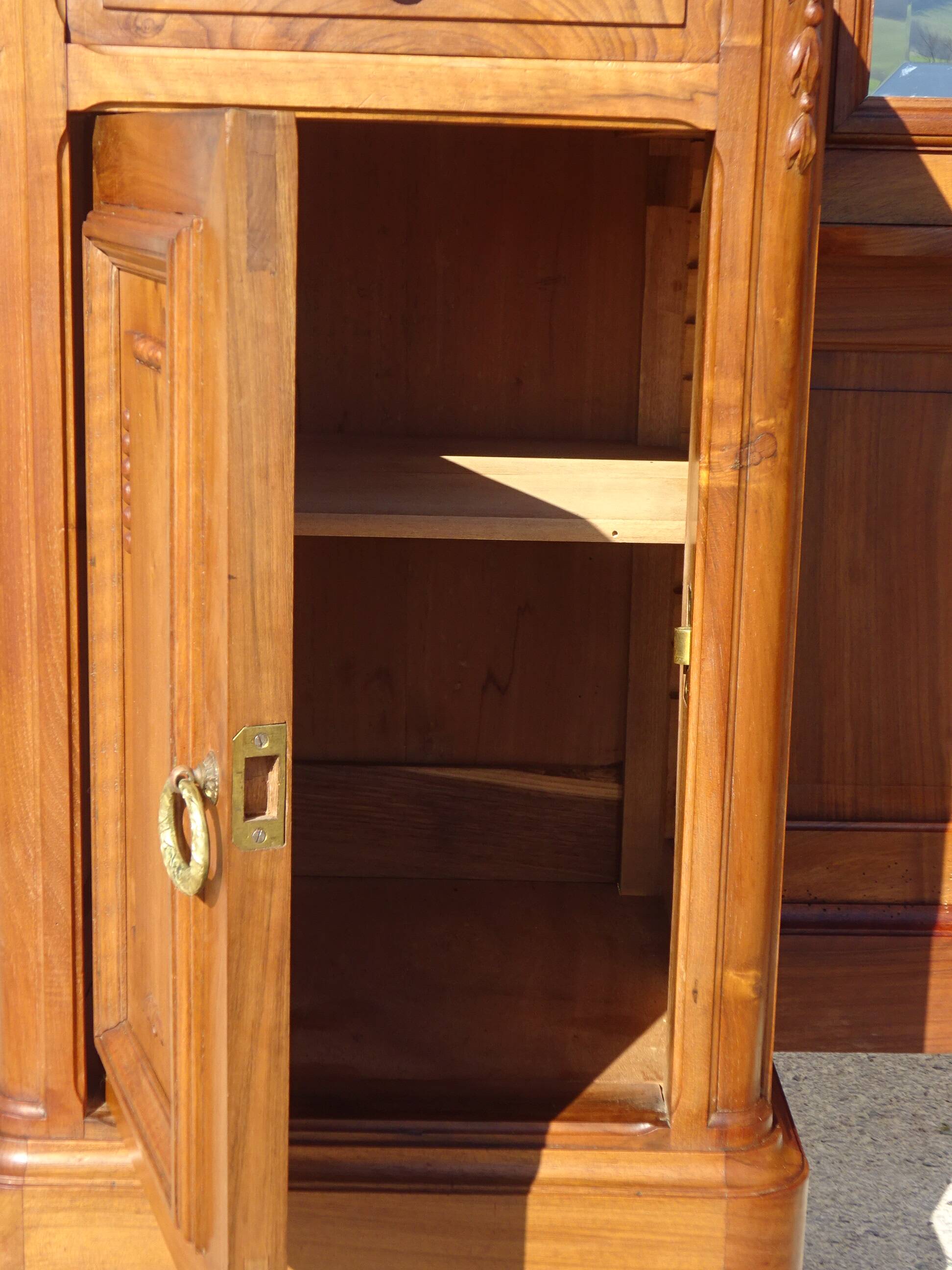 Antique walnut dressing table, Louis XVI style