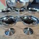 9 antique stainless steel ice cream cups