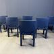 Set of 6 blue Arcadia dining chairs by Paolo Piva for B&B Italia