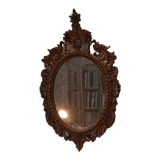 Italian mirror in gilded scupted wood