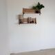 Set of 2 Mid-Century Wall Shelves with Woven Back Panel – ÚLUV
