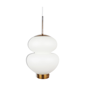 Danish vintage pendant lamp Peanut by Bent Karlby, Lyfa, 1946