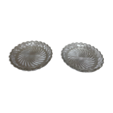 Pair of glass bottle bottoms