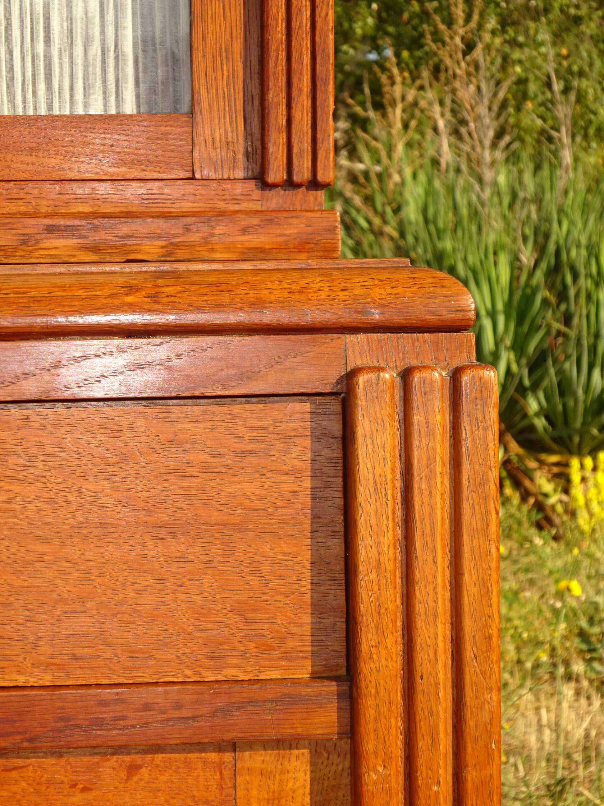 Art Deco sideboard with 2 cabinets and mirror