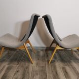 Restored pair of armchairs by Miroslav Navratil