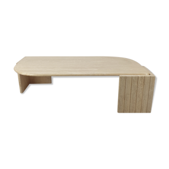 Italian travertine coffee table, 1980s