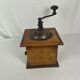 Wood and metal coffee grinder Peugeot Frères circa 1900