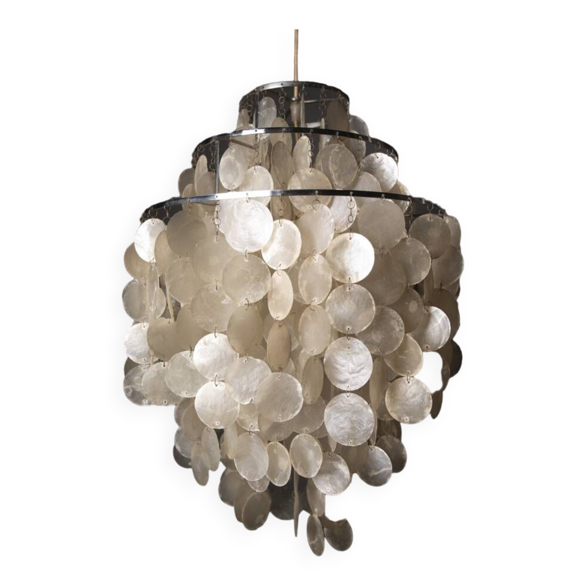 Verner Panton mother-of-pearl chandelier