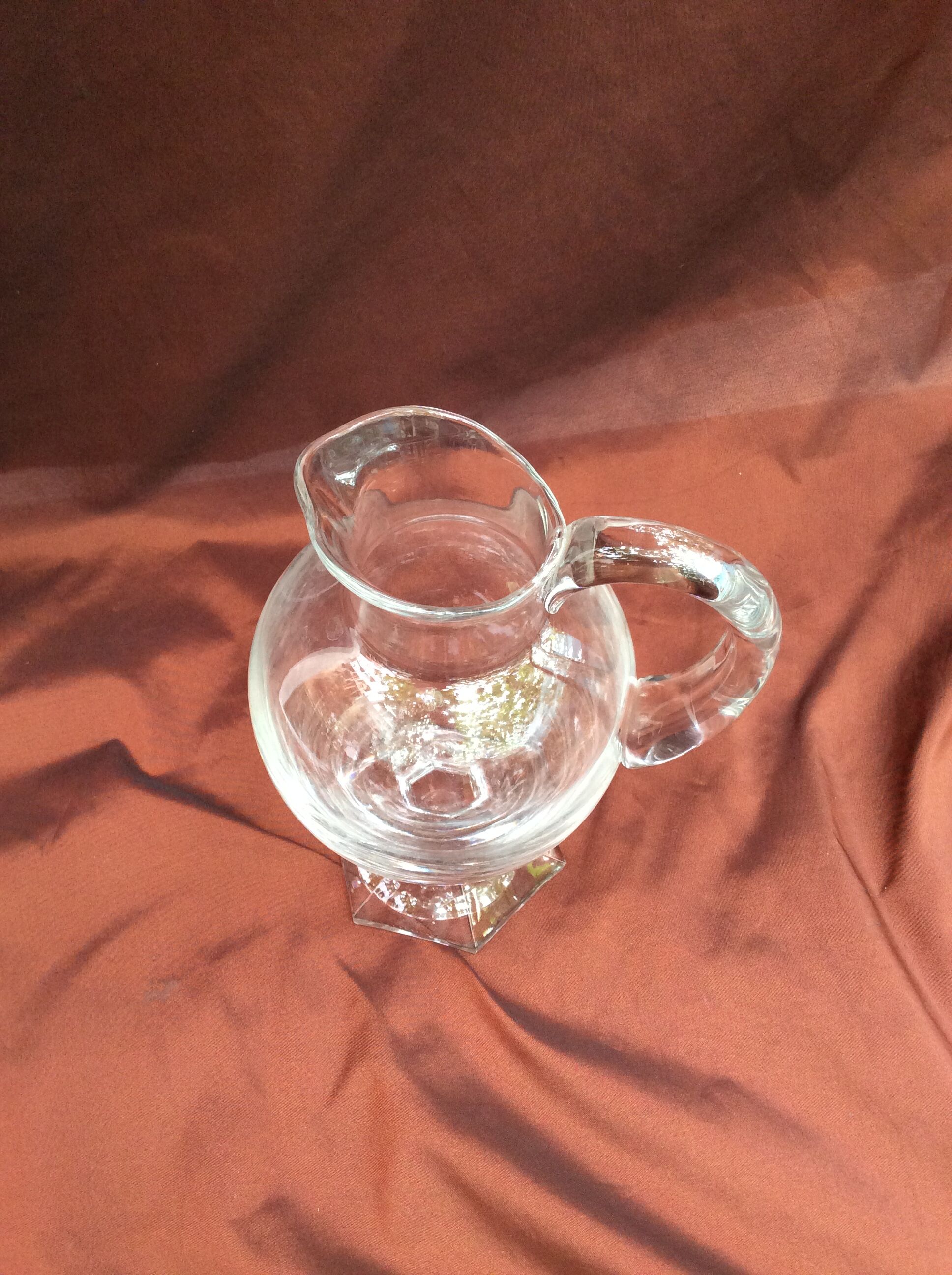 Crystal pitcher stamped Villeroy Boch