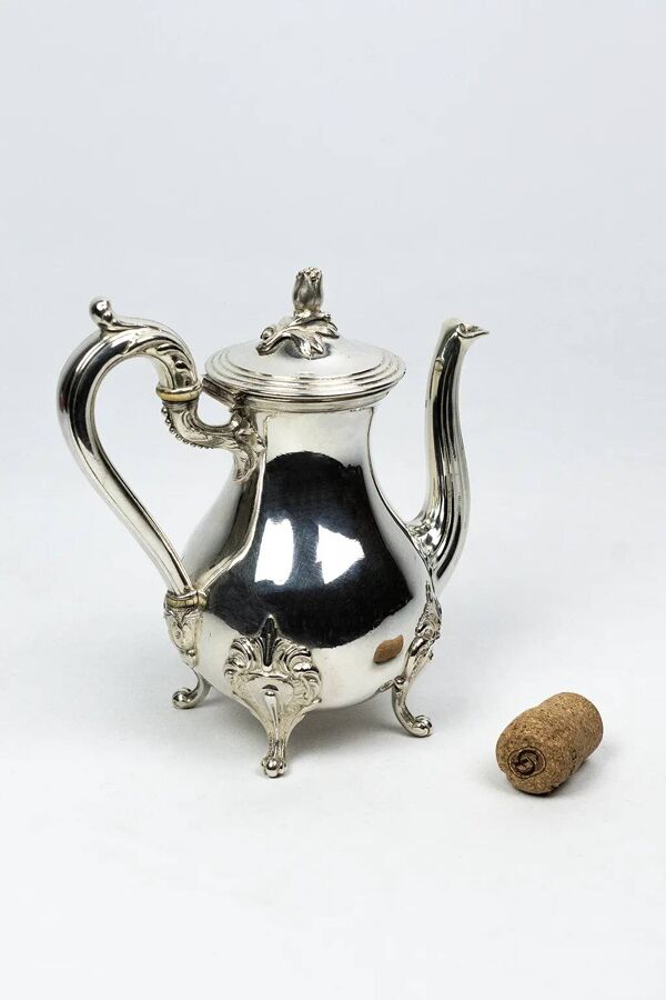 Théière Christofle en métal argenté, style Louis XV Marly — fin XIXe