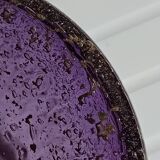 Purple Murano glass pocket bowl with aventurine – attributed to Seguso