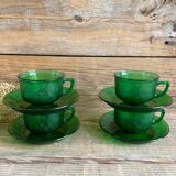 4 Arcoroc Sierra green cups