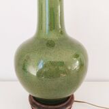 Green ceramic lamp foot
