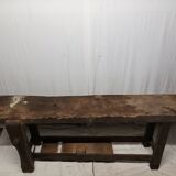 Old vintage wooden workbench