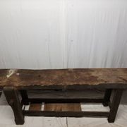 Old vintage wooden workbench